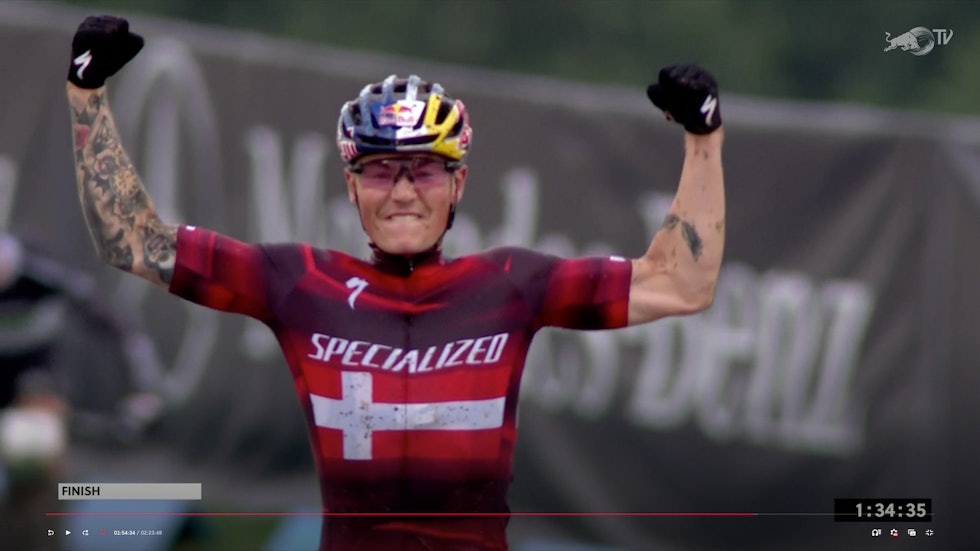 DANSK KRUTT: Simon Andreassen har blitt spådd en lysende karriere helt siden han vant junior-VM både i cyclocross og rundbane i 2014. I Nove Mesto tok han sin første verdenscupseier som senior. Nove Mesto XCO1 2020