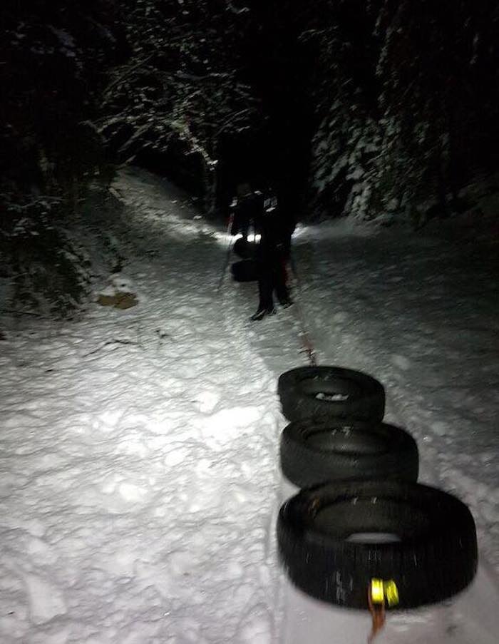 Med flere slike på samme kveld er stien rundt Syverudrunden blitt bombesikker. Foto: Trond Dyrnes Med flere slike på samme kveld er stien rundt Syverudrunden blitt bombesikker. Foto: Trond Dyrnes