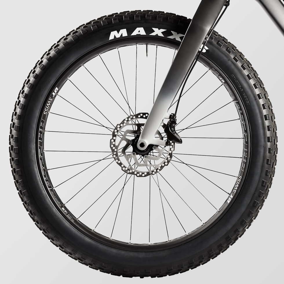 STØRRE: Canyon har valgt å utstyre fatbiken Dude med 27,5-tommer hjul, i motsetning til den forrige versjonen med 26-tommer hjul. Foto: Canyon canyon dude fatbike dekk