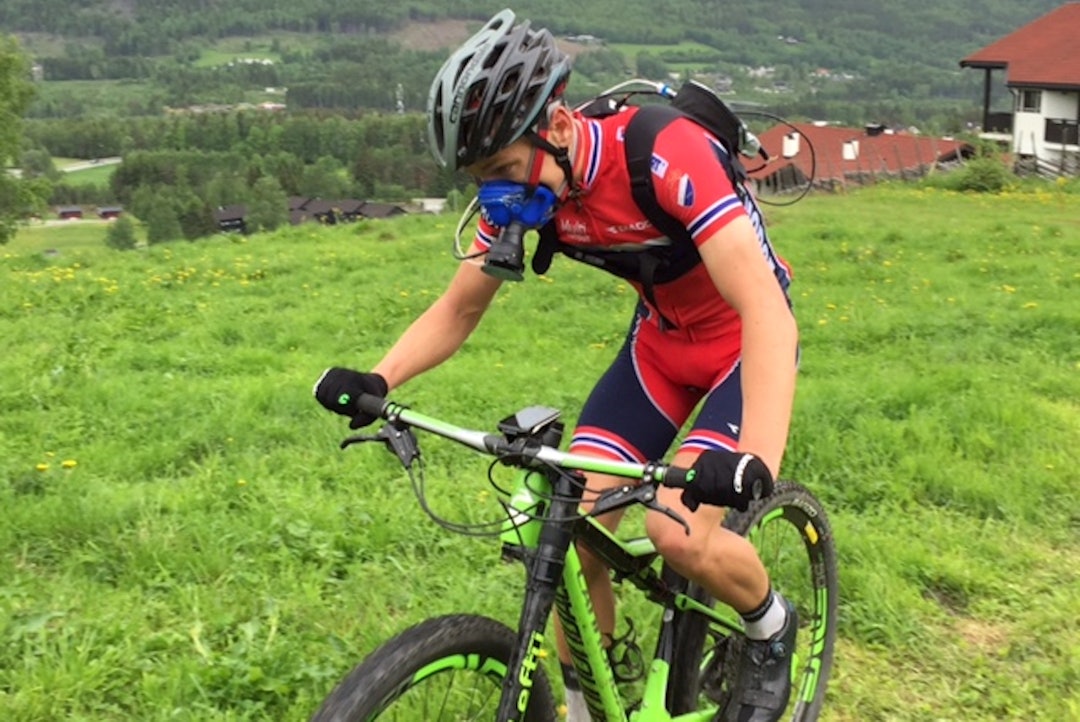 Tobias Johannessen under en av utendørstestene på Lillehammer denne uka. Foto: Eddy Knudsen Storsæter Tobias Johannessen - HIL test 2017 - Eddy Knudsen Storsæter