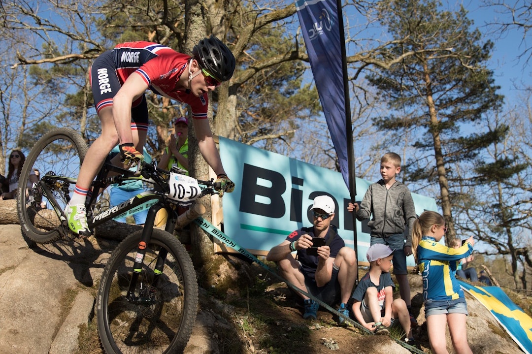 Martin Siggerud leder juniorklassen med 480 poeng i forkant av de to siste rittene. Foto: Bengt Ove Sannes Martin Siggerud Relay EM - Bengt ove Sannes