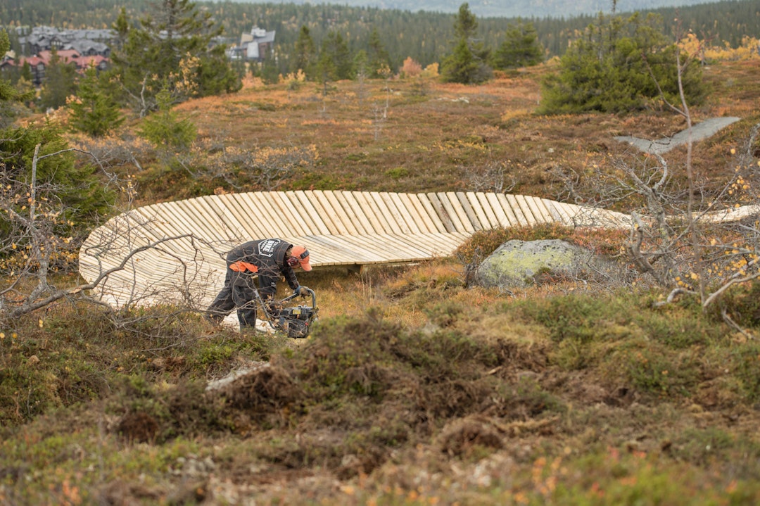 Fra den nye stien Fjellflyten i Fageråsen, som åpnet i fjor høst. Foto: Fredrik Otterstad