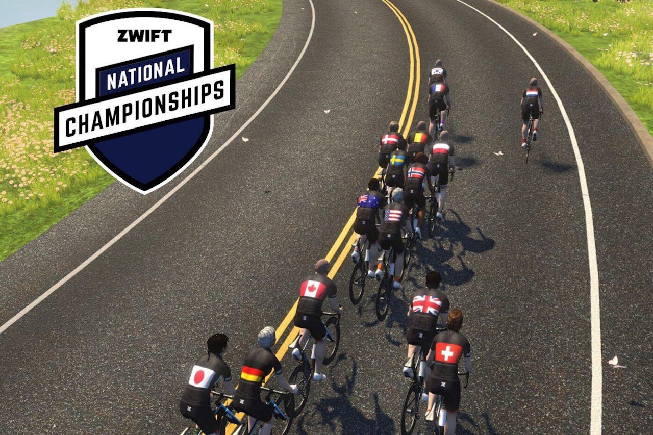 NERDETE: Zwift har arrangert tidenes først nasjonale mesterskap i sin egen online verden. Skjermdump