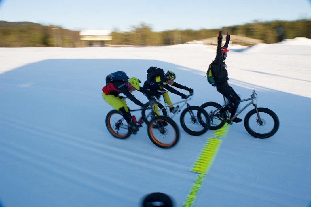 Birken-løypa har vært testet på fatbike før. Her fra turen til Øyvind Aas, Henrik Alpers og Rune Høydahl i fjor vinter. Foto: Henrik Alpers Birken på Fatbike - Alpers 1400x932