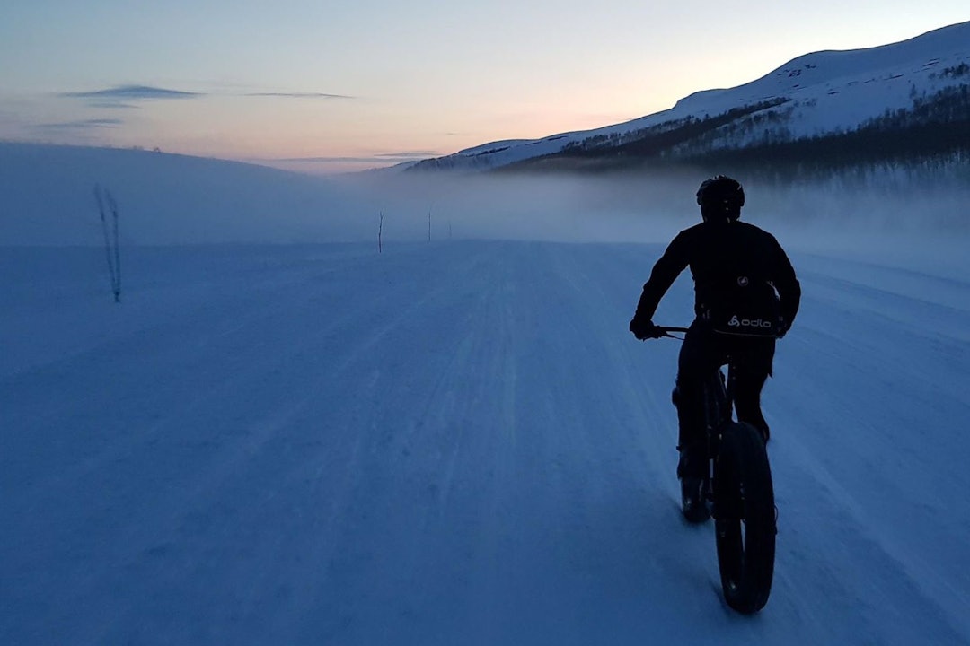 Arctic Alta Fatbike race langløp i Finnmark