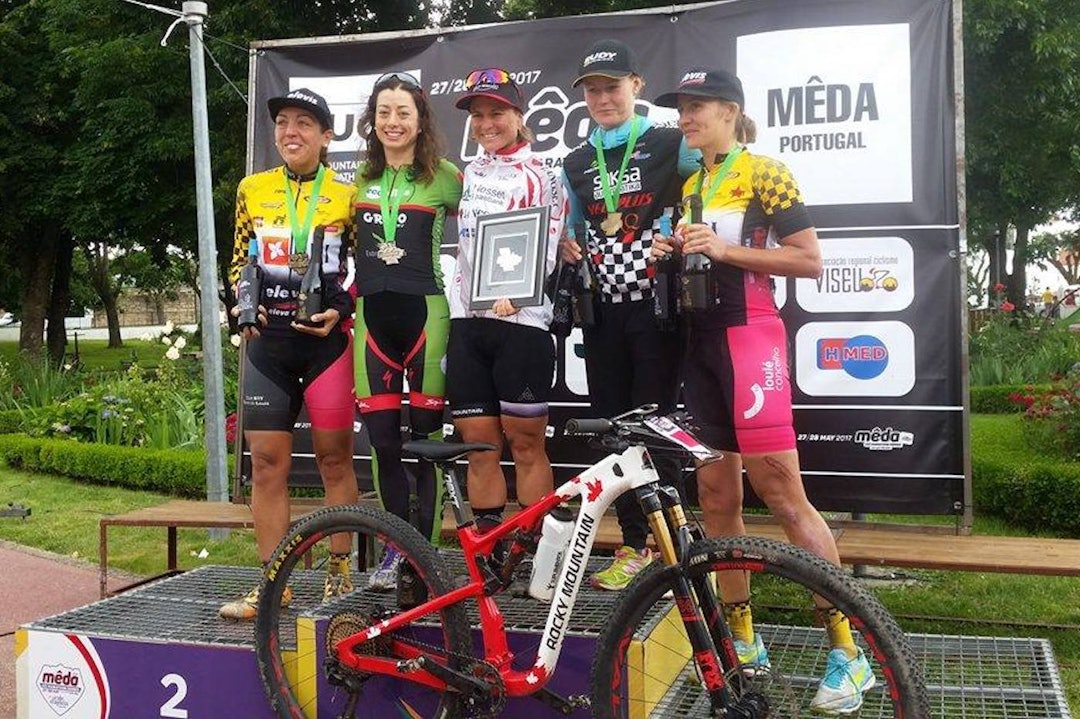 Hildegunn Gjertrud Hovdenak vant det 100km lange UCI World Series-rittet Meda100 i Portugal på søndag. Foto: Privat Hildegunn G Hovdenak - Meda100 World series 2017 - Foto Privat 1400x933