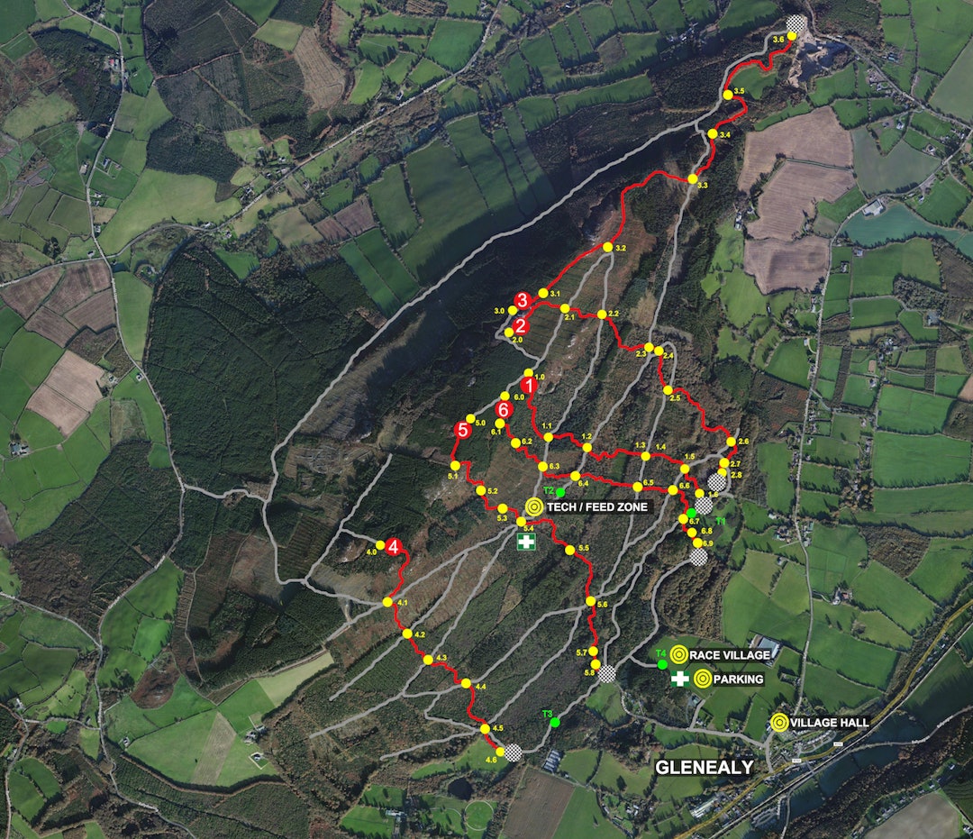 Illustrasjon: Enduro World Series Wicklow-course-map-2017 - Foto- EWS 1400x