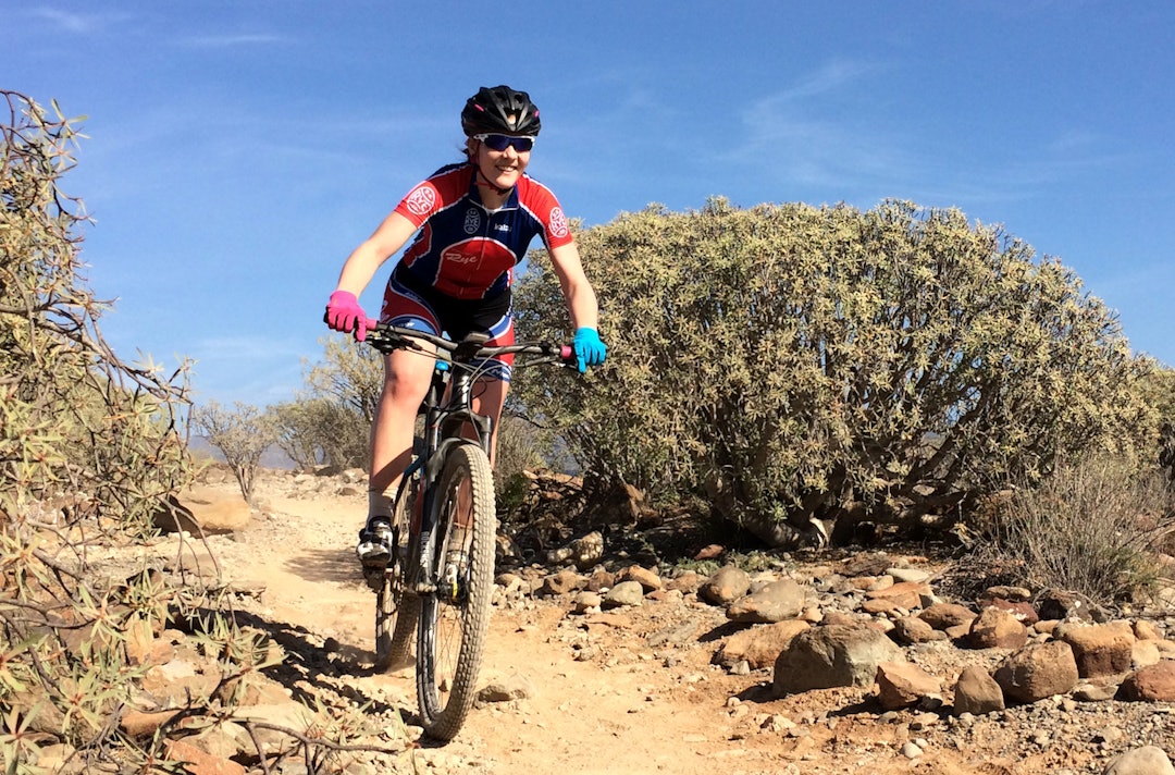 Sylvi Sommer i fint driv på Gran Canarias stier. Foto: Privat Sylvi-Sommer Foto Privat 1400x924