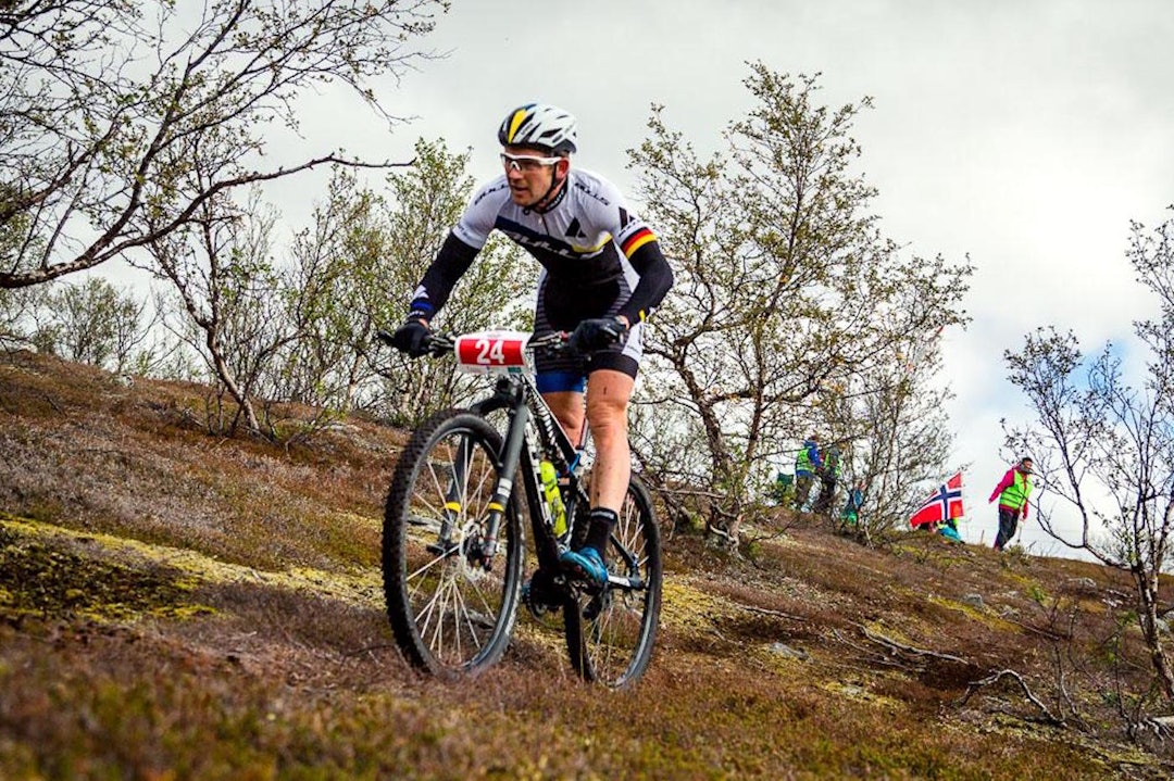 Karl Platt måtte se seg grundig slått av den lynraske dansken. Foto: Ziggy Reklamehuset Nord/Skaidi Xtreme Karl Platt Skaidi Xtreme 2016 - Ziggi - Reklamehuset Nord 1400x933