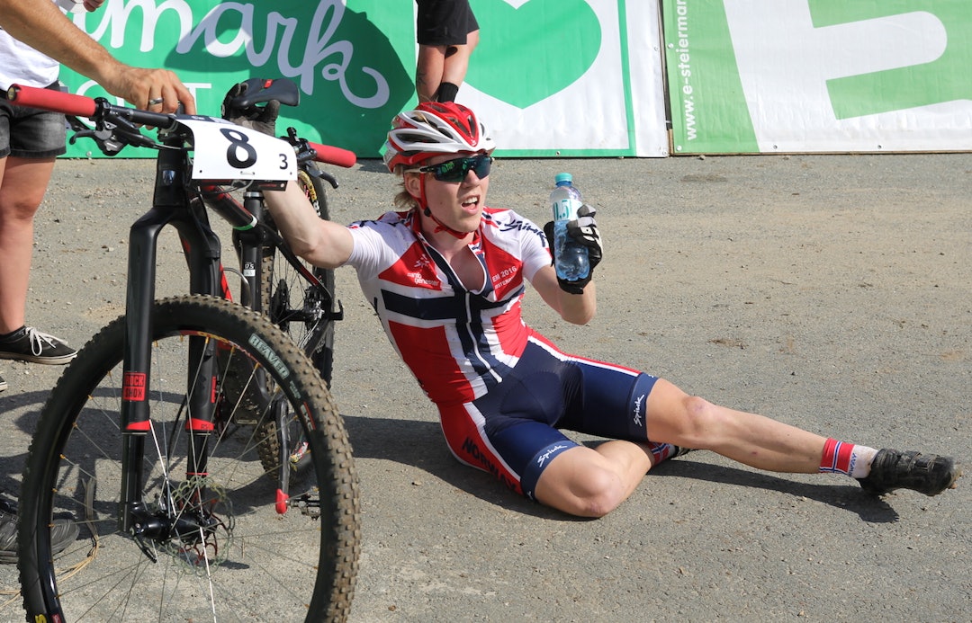 Tuva Siggerud ga alt for laget på sin etappe av stafetten. Foto: Privat Tuva Siggerud - Privat copy 1400x899