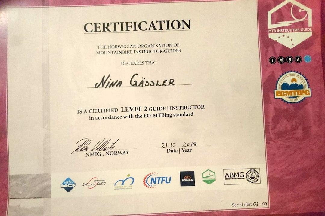 Trysil guide instructor level 2 certificate - Oct 2018 - foto Nina Gässler 1400x933