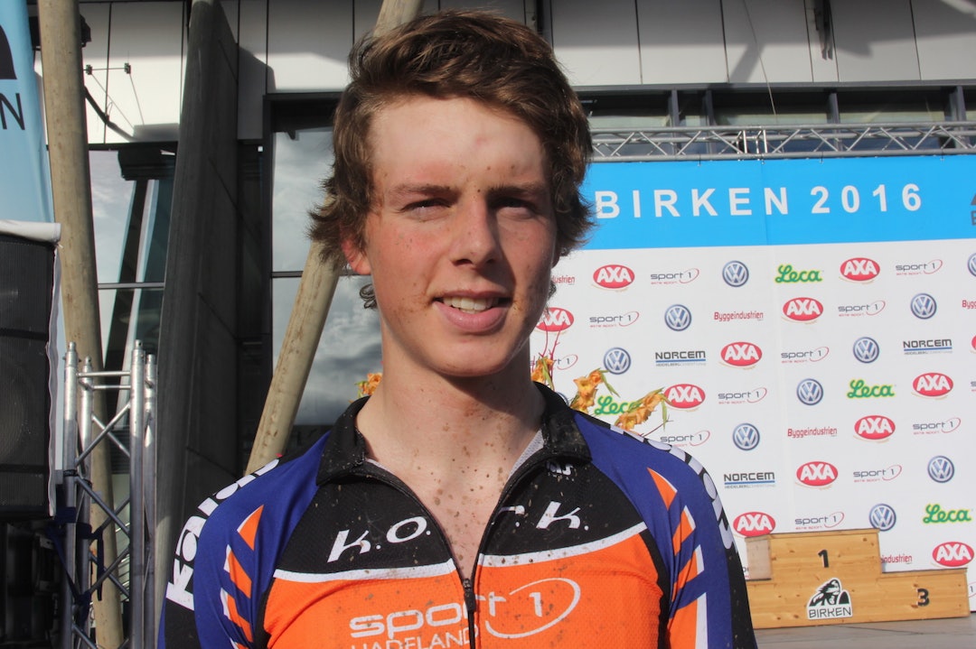 Eskil Evensen-Lie (21) sikret seg den siste pallplassen i Birkebeinerrittet 2016, i celebert selskap med den etablerte eliten, både norske og utenlandske. Foto: Ingeborg Scheve Eskil Evensen Lie - Scheve - 1400x933