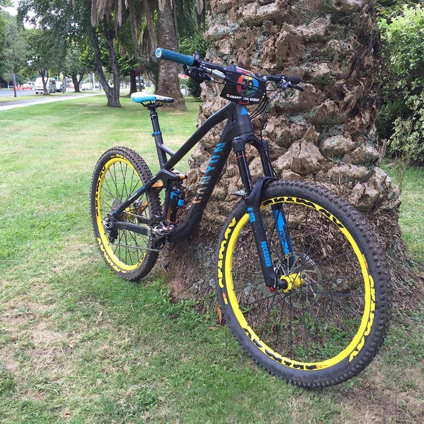 LEDIG PLASS: Sykkelen til Ludo May vil ikke bli brukt under EWS #1 i Rotorua. LEDIG PLASS: Sykkelen til Ludo May vil ikke bli brukt under EWS #1 i Rotorua.