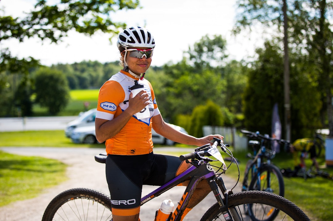 HERO: Katrine Hofstad hadde en hektisk helg i slutten av juni. Lørdag syklet hun Skjebergrittet og søndag fellesstarten i NM landevei. (foto: Snorre Veggan) skjebergrittet-2489a