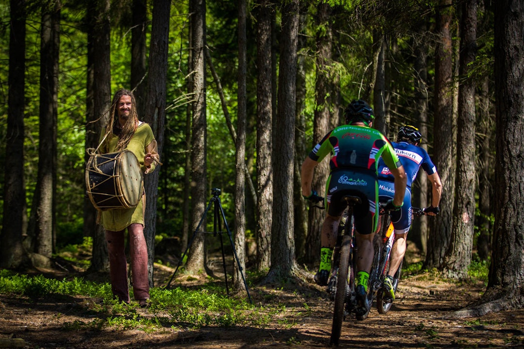 TROMMER: Også Skjebergrittet hadde sine spesielle supportere. (foto: Snorre Veggan) skjebergrittet-1827a