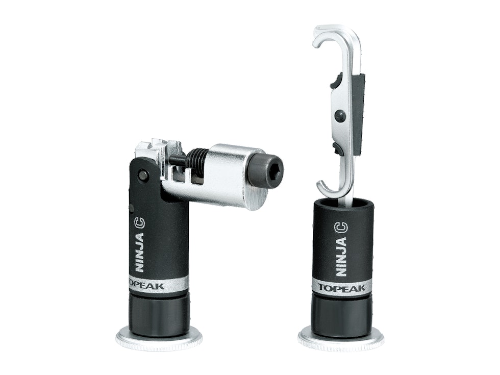 TIL KJEDET: Topeak Ninja Chain tool lagres også i styret. Topeak Ninja chain tool