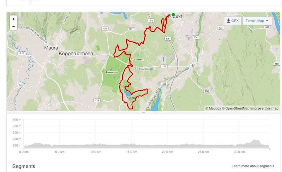 Knoll og Tott løypa Råholt Nyttårstjukksykkeltur - løypekart