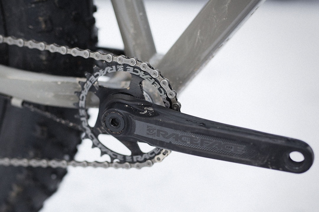 FJONGT: Tross lav pris har Gavia Fatty´o en flott krank fra RaceFace. _IPP8792