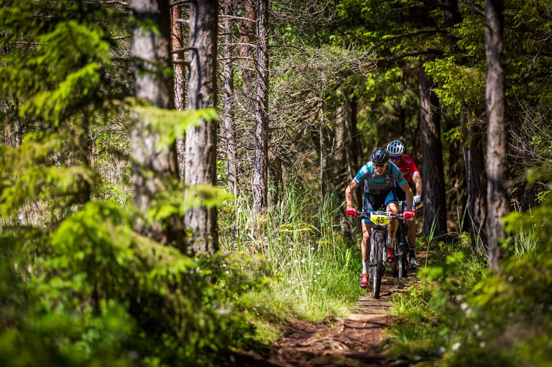 SKJEBERGITTET: Danske Sebastian Fini vant rittet, foran Ola Kjøren. (foto: Snorre Veggan) skjebergrittet-1677a