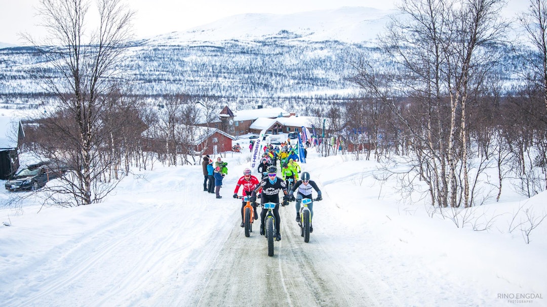 Starten er gått. Race start Skaidi 2018 - Rino Engdal