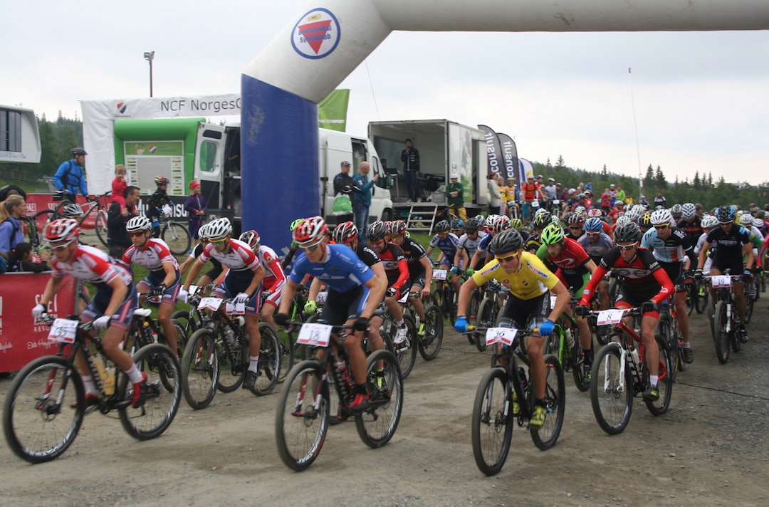 Carl Fredrik Hagen på vei ut fra start under NC 3 på Skeikampen. Foto: NCF CF Hagen i NC 3 2015 - Foto NCF