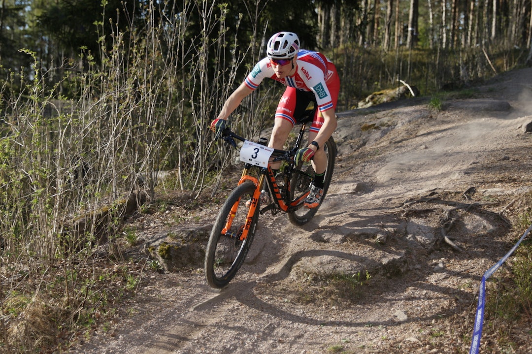 Petter Fagerhaug under temporittet på Langsetløkka fredag kveld. Foto: Bengt Ove Sannes Petter Fagerhaug tempo - Rye terrengfeatival 2017 Foto: Bengt Ove Sannes 1400x933