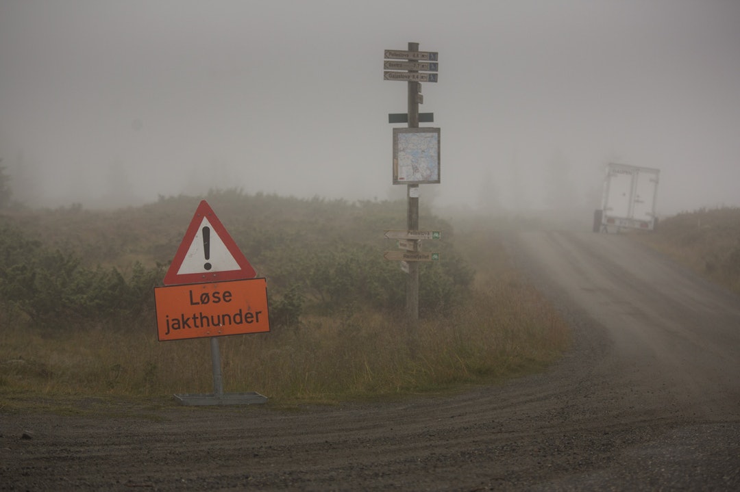 ADVARSEL: Det første som møtte oss på fjellet var advarsel om villdyr i området. (foto: Kristoffer H. Kippernes) _IPP8315