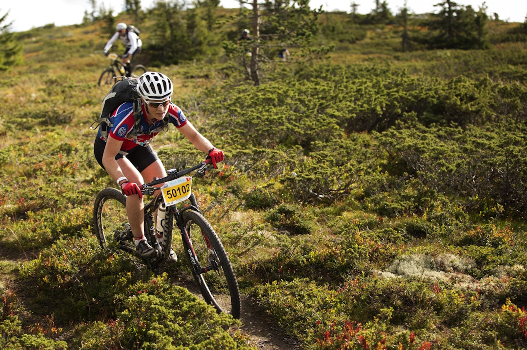 VELFUNGERENDE TAKTIKK: Kristin Aamodt spilte kortene riktig, og var raskest av samtlige kvinner i Ultrabirken. (foto: Kristoffer H. Kippernes) _IPP6085
