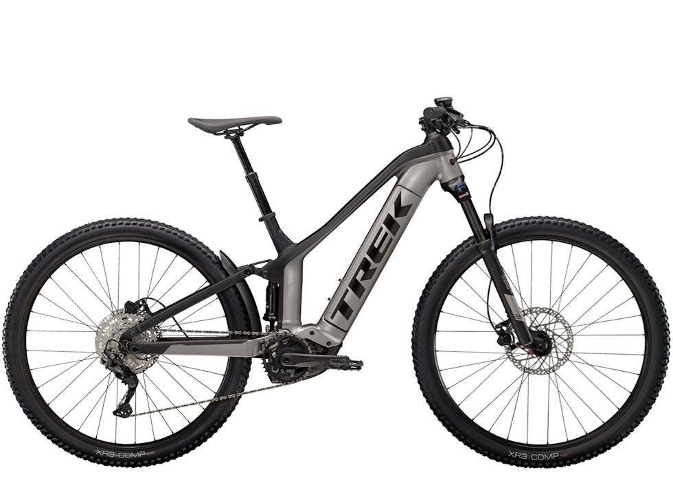 LYS GRÅ: Powerfly FS 4 i lys grå. Trek Powerfly FS 2021