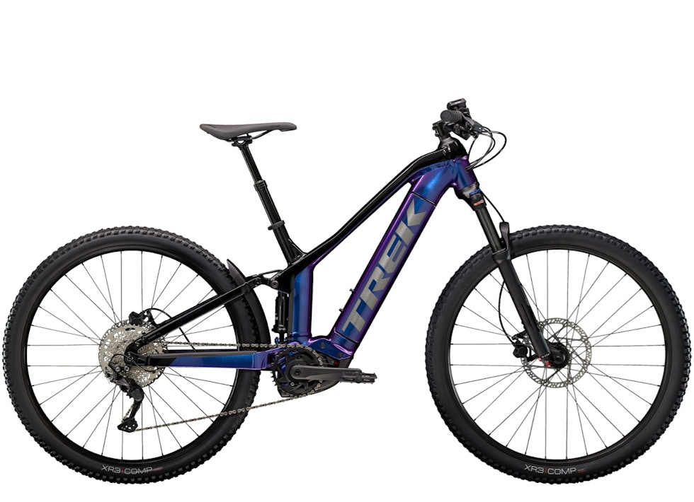 OGSÅ I BLÅ: Powerfly FS 4 kommer i flere farge-alternativer, og med enten 625 Wh eller 500 Wh batteri. Trek Powerfly FS 2021