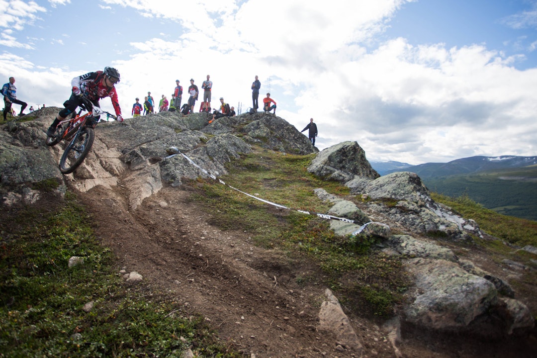 Espen Johnsen stiller til start: Her fra fjorårets utgave. Foto: Tore Meirik Espen Johnsen Oppdal Enduro 2015 - Tore Meirik