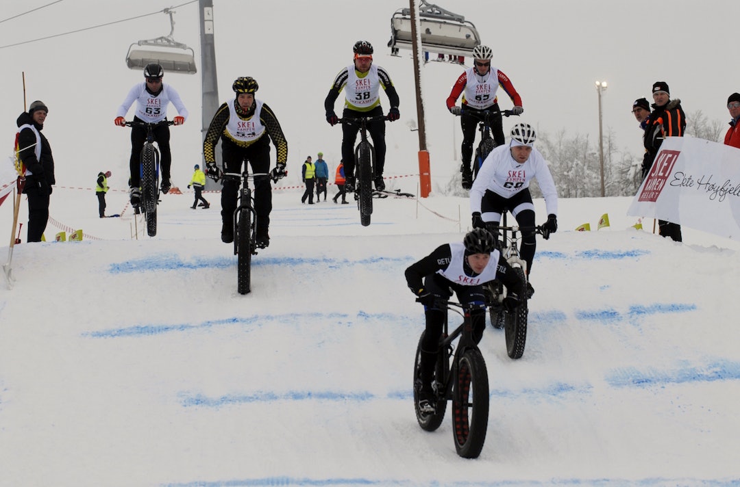 Skeikampen er ikke fremmed for å arrangere fatbikeritt. Her fra Skeikampen Fatbike Challenge 2013. Foto: Kent Murdoch Skeikampen Fatbike Challenge - veterans - Kent Murdoch 1400x924