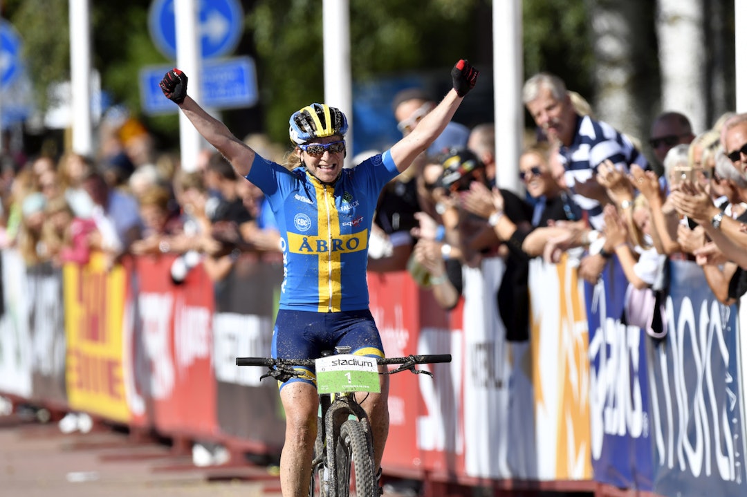 Jennie Stenerhag har vunnet det meste hun har stilt opp i denne sesongen. Her fra Cykelvasan 13. august. Foto: Vasaloppet/Nisse Schmidt Jennie Stenerhag Cykelvasan 2016 - Vasaloppet Nisse Schmidt 1400x933