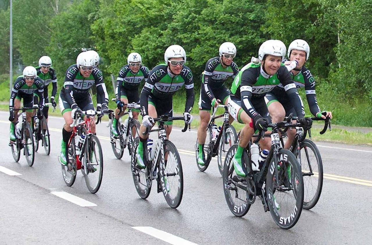 RULLA må sitte når Atea-toget går fra Trondheim 20. juni. Her er det vinnerlaget fra 2014 som er på vei opp de siste kneikene mot Oslo. Foto: Privat RULLA må sitte når Atea-toget går fra Trondheim 20. juni. Her er det vinnerlaget fra 2014 som er på vei opp de siste kneikene mot Oslo. Foto: Privat