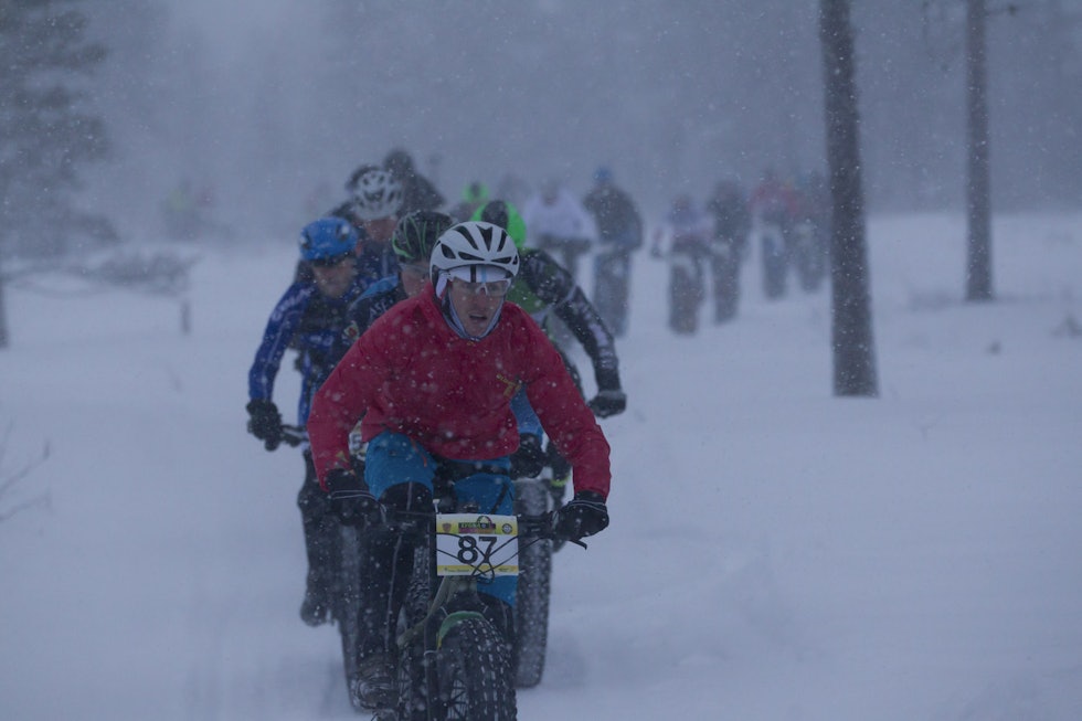 SINGLETRACK: Det var få muligheter til å kjøre forbi i de korte partiene med smalt spor. (foto: Kristoffer H. Kippernes) _KHK0307