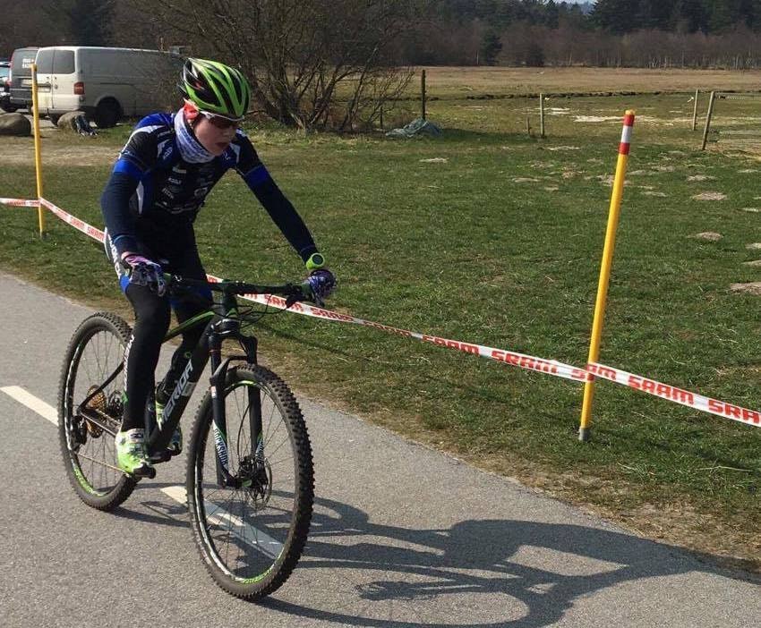 Erlend Tegneby Vegstø vant klassen Gutter under 16 år. Foto: Arild Vegstø Erlend Tegneby Vegstø - Påskeløbet 2017 - Foto Arild Vegstø