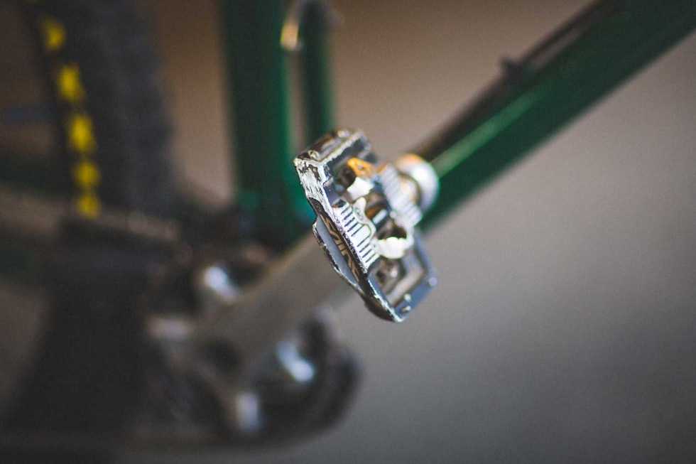HELGEN: Saint-pedalene fra Shimano har ekstra platform rundt klikk-mekanismen. Foto: Kristoffer H. Kippernes