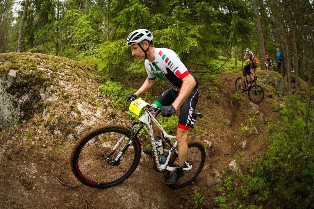 Stiene i Østmarka har utfordringer for alle. Foto: Snorre Veggan Terrengsykkelrittet sti - Snorre Veggan