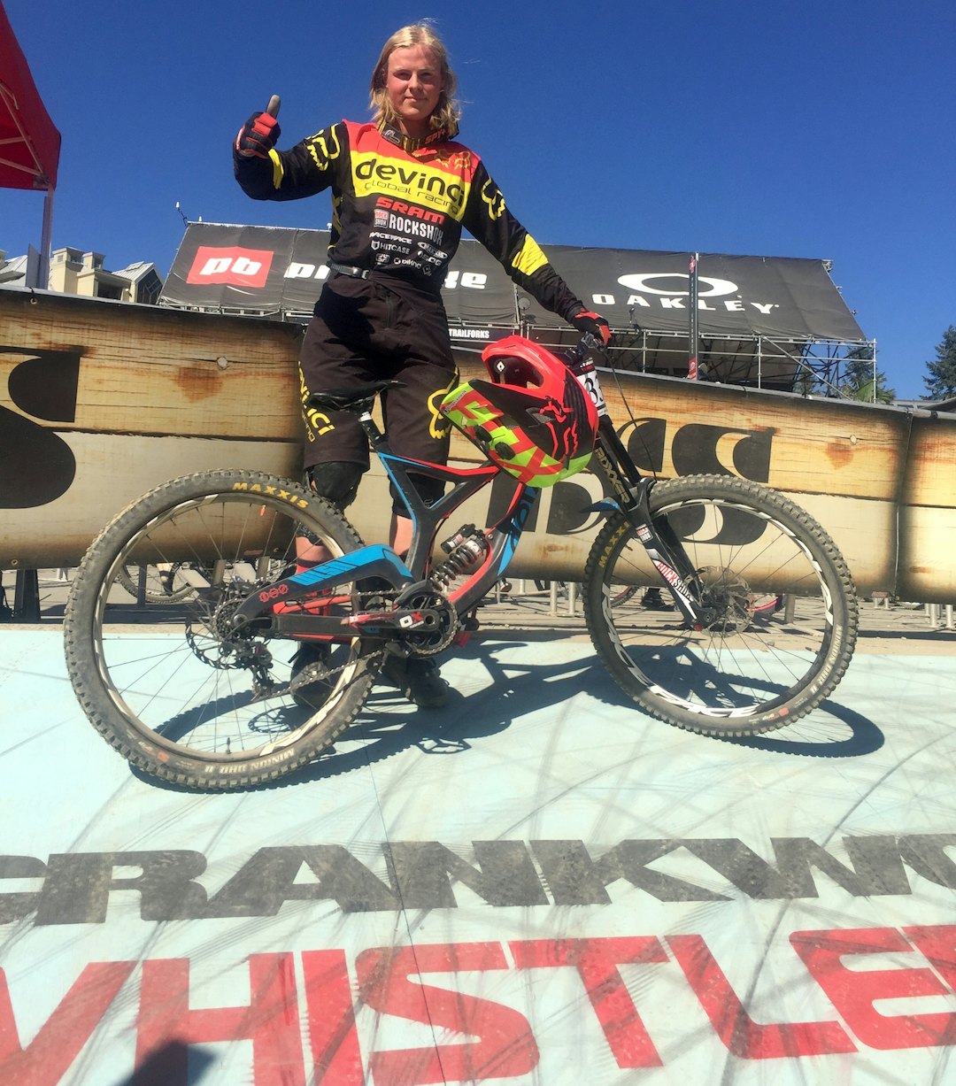 Brage Vestavik etter Whip off-konkurransen på torsdag. Foto: Linnea Rooke Brage Crankworx Canadian Open 2016 - Linnea Rooke