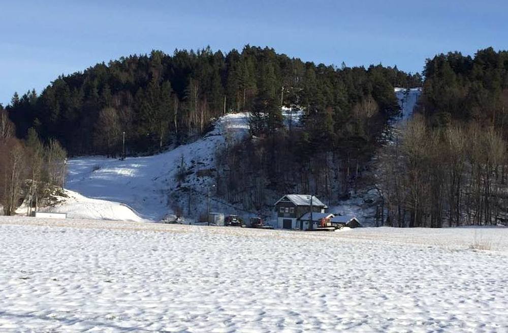 Fortsatt vinter også på Sørlandet, men planene er i gjære for helt ny naturstiløype kommende sesong. Foto: Hilde Sangesland Strædet Kristiansand Sykkelpark - Mars 2017 - Hilde S Strædet copy