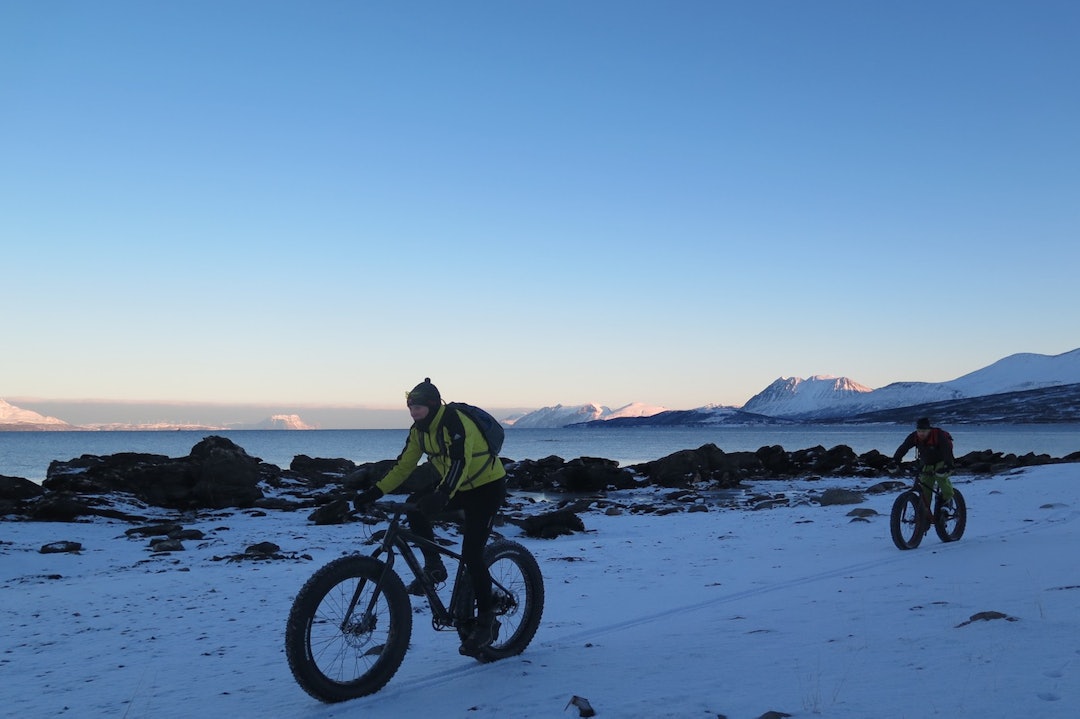 Fra løypa i Puls Lyngen-Fatbike 2017. Foto: Arrangøren Jægervatnet IL 1400x933