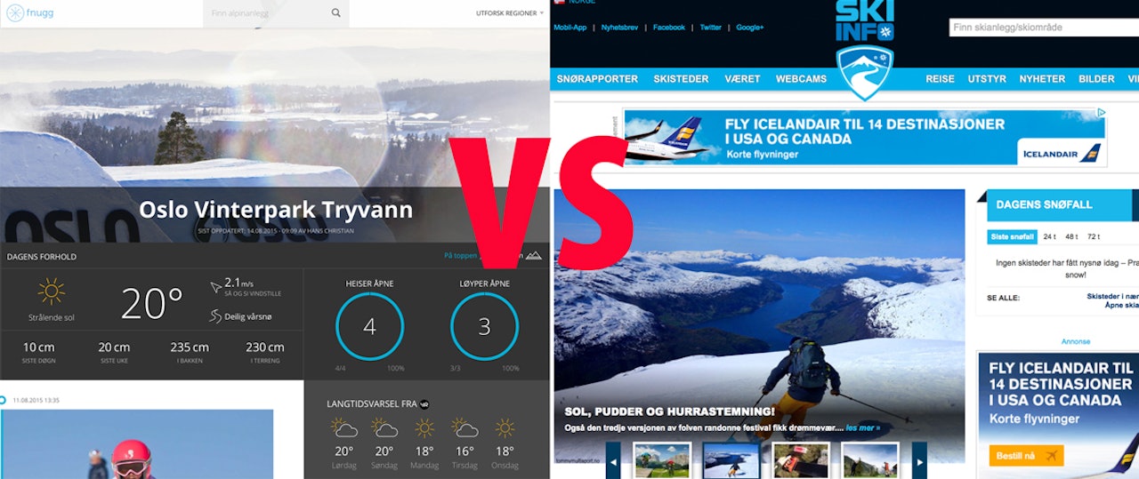 KONKURRENT: Fnugg kommer helt sikkert til å bli et supert verktøy for skikjørere i Norge -og de vil gjøre Skiinfo bedre. Men hvordan skal Fnugg styre skisentrenes markedsavdelinger som måler snødybde med hemsedalsmeter? KONKURRENT: Fnugg kommer helt sikkert til å bli et supert verktøy for skikjørere i Norge -og de vil gjøre Skiinfo bedre. Men hvordan skal Fnugg styre skisentrenes markedsavdelinger som måler snødybde med hemsedalsmeter?