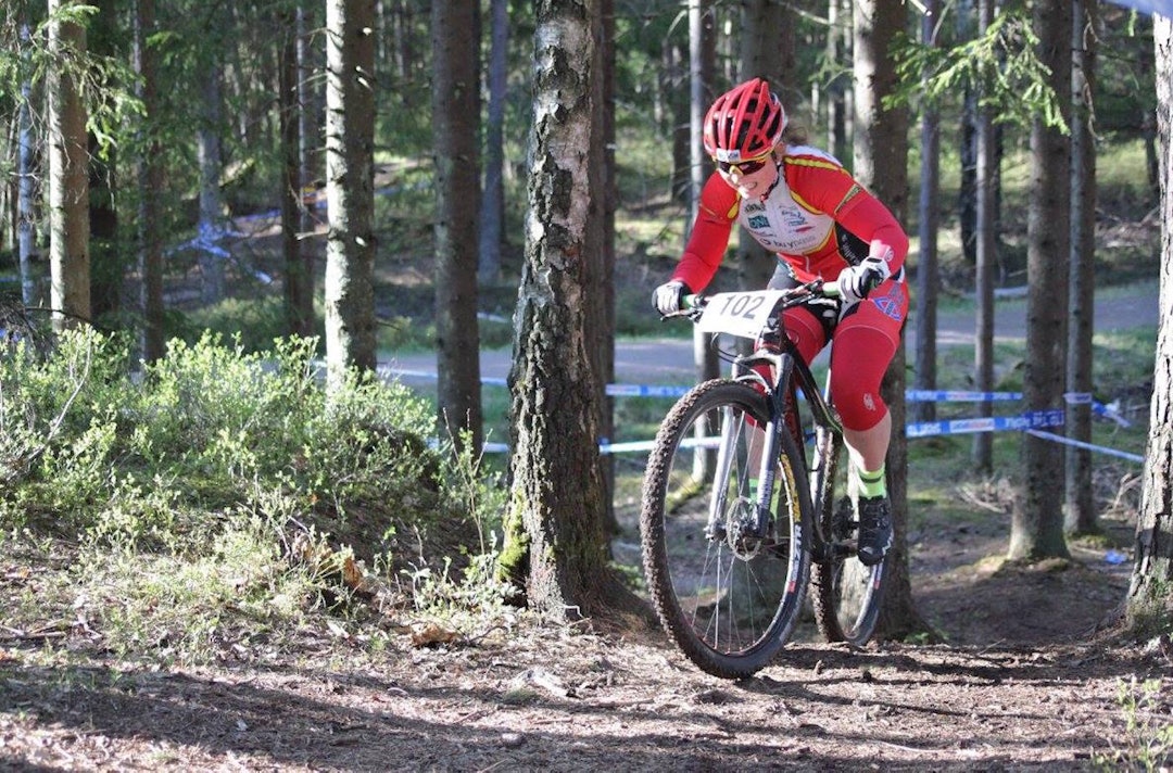 Elisabeth Sveum vurderer å stille til helga, men det blir i så fall bare for å leke seg i løypa, som også blir NM rundbane 2016. Foto: Erik Sæter Elisabeth Sveum - Rye BIke Festival 2015 - Erik Sæter