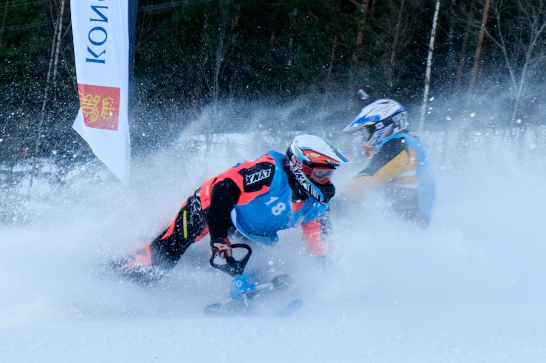Snowstock 2017 arrangeres i Kongsberg Skisenter kommende lørdag, og sykkelrittet er bare en del av arrangementet. Snowracer-renn er en annen. Foto: Tommy Johansen TommyJohansen_Snøscooter og snowracer-1400x933