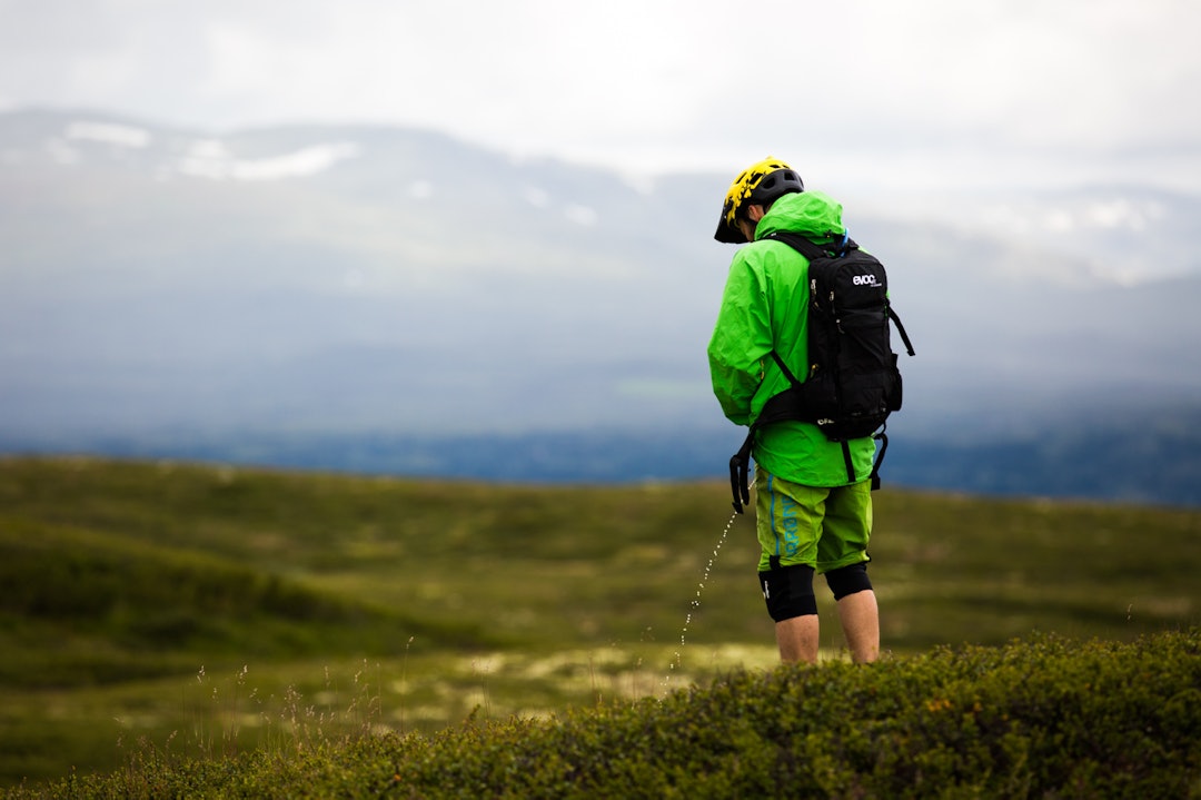 NERVESKVETTING: Den siste nerveskvetten måtte slippes ut med Reineskarvet som tilskuer. (foto: Snorre Veggan) hillbilly-0194a