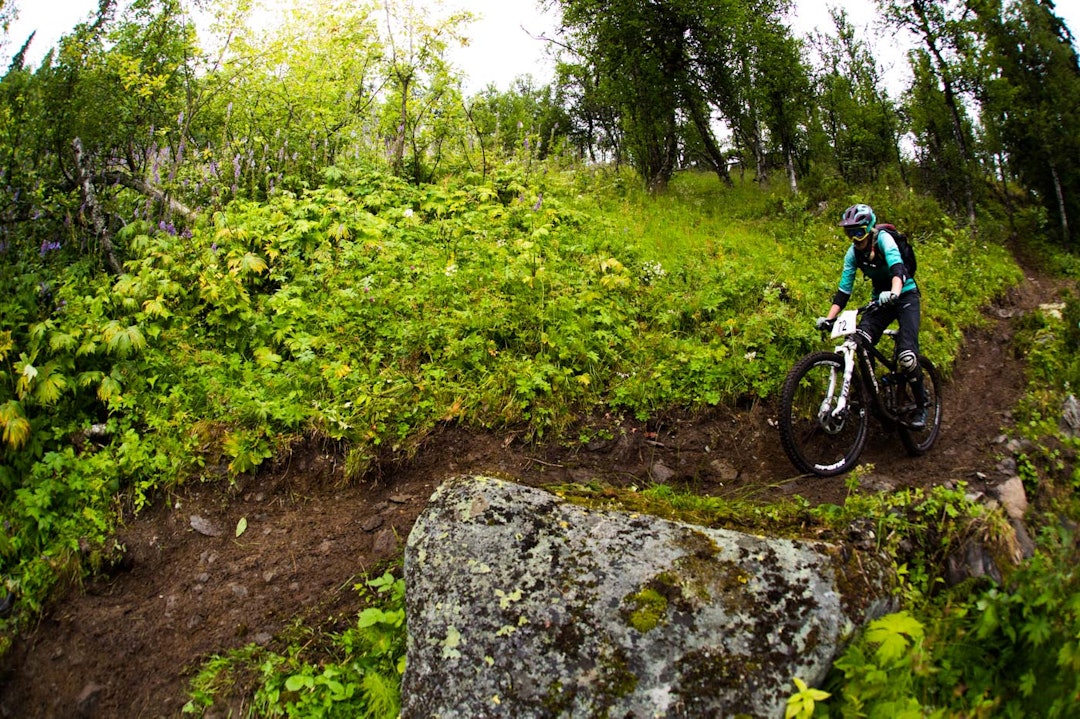 SVINGER: Heldigvis var det noen svinger som dempet farten. Flere av dem rimelig krappe. (foto: Snorre Veggan) hillbilly-0485a