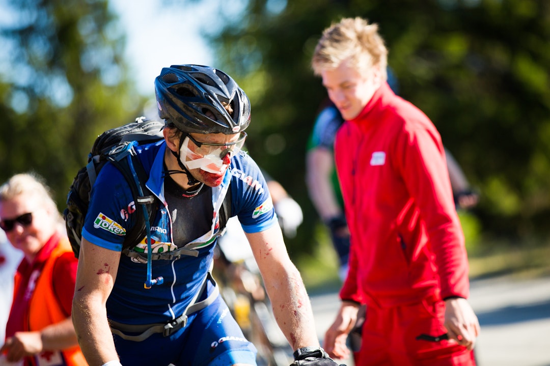 HODERISTING: Det skinte vel gjennom at Kindingstad kanskje burde stått av på Kvarstad. (foto: Snorre Veggan) birken2015-0839a