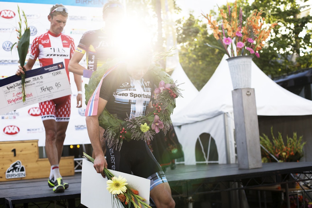 HODELØS: Mange vil nok si at Carl Fredrik Hagen la igjen hodet da han dundret ned Ballettbakken i et djevelsk tempo og avgjorde herreklassen. Selv mente Hagen at Ballettbakken er ufarlig. (foto: Kristoffer H. Kippernes) _C2A2473