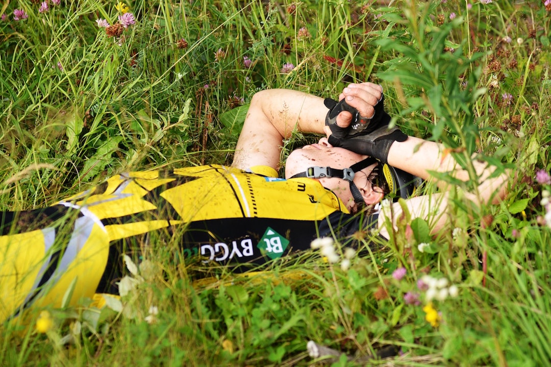 Ingen tvil om at det kostet: Olav Ulven ga alt og vel så det i kampen om pallen. Foto: Kent Murdoch Olav Ulven - Kent Murdoch