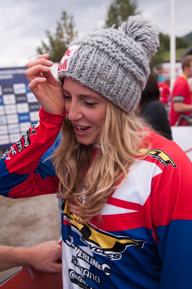 DRAMA: VM-SØLVVINNER Rachel Atherton gråt av glede og redsel på en gang. Foto: Øyvind Aas DRAMA: VM-SØLVVINNER Rachel Atherton gråt av glede og redsel på en gang. Foto: Øyvind Aas